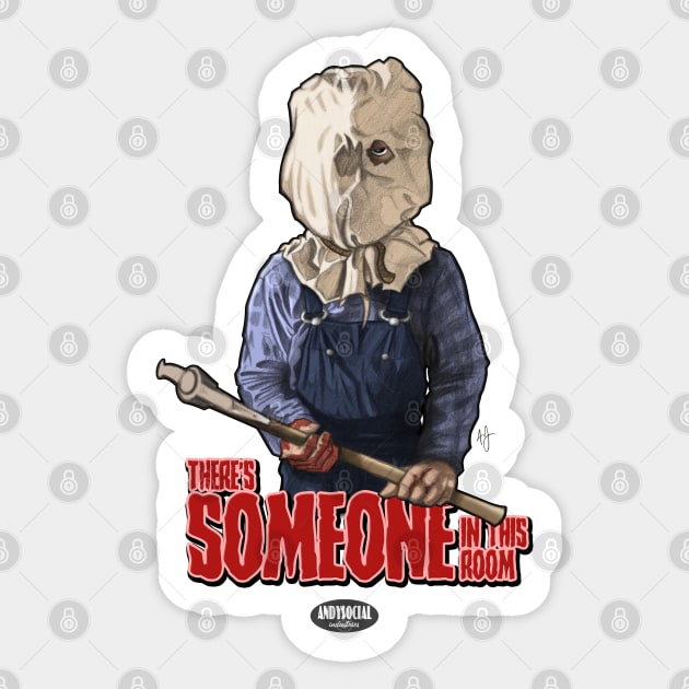 Jason Voorhees (Sackhead) Sticker by AndysocialIndustries